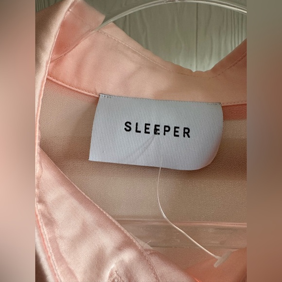 SLEEPER Montmartre Oversize Sheer
Button-Up Heart Pocket Shirt Pink Sz: M - Picture 4 of 14